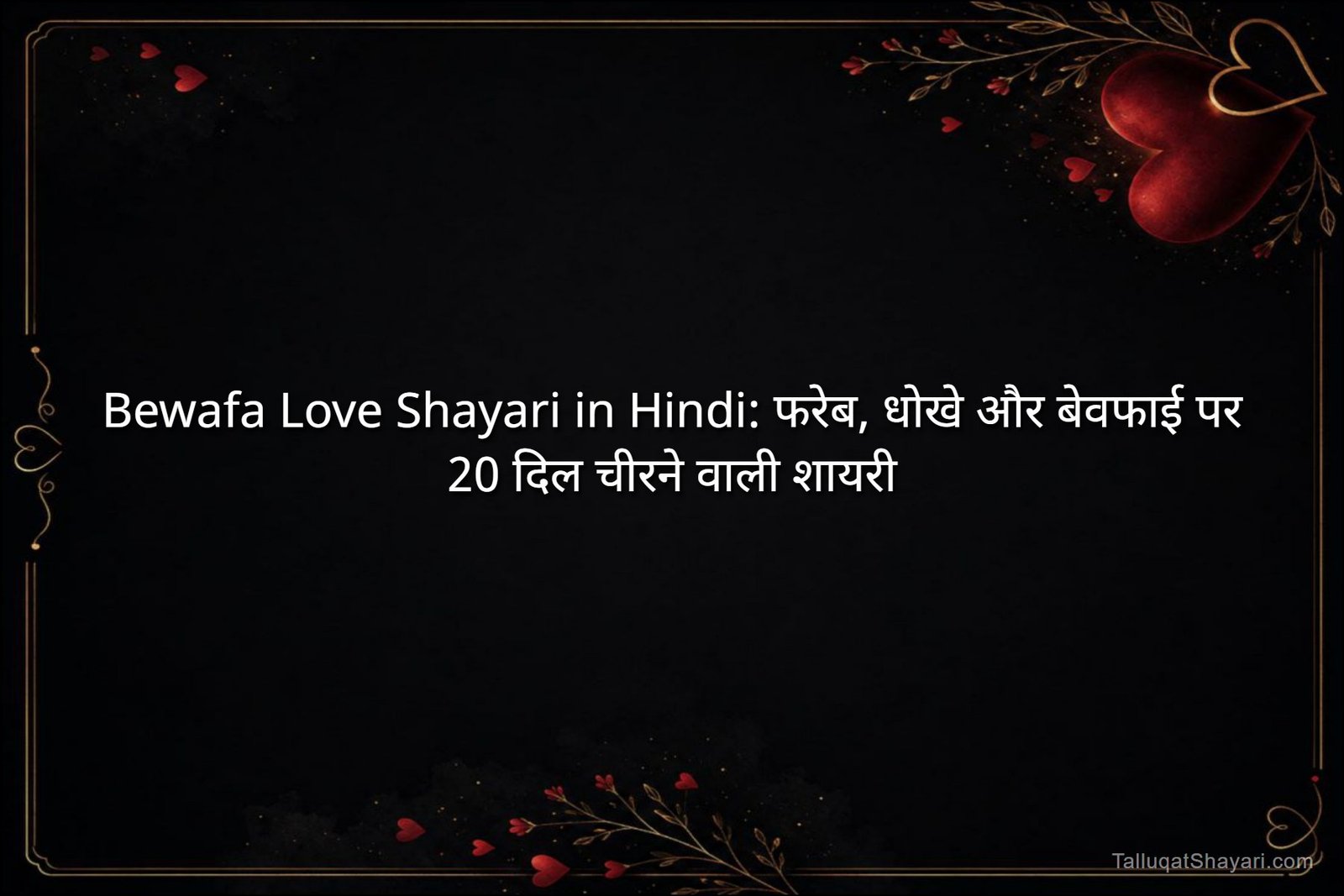 Bewafa Love Shayari in Hindi: फरेब, धोखे और बेवफाई पर 20 दिल चीरने वाली शायरी