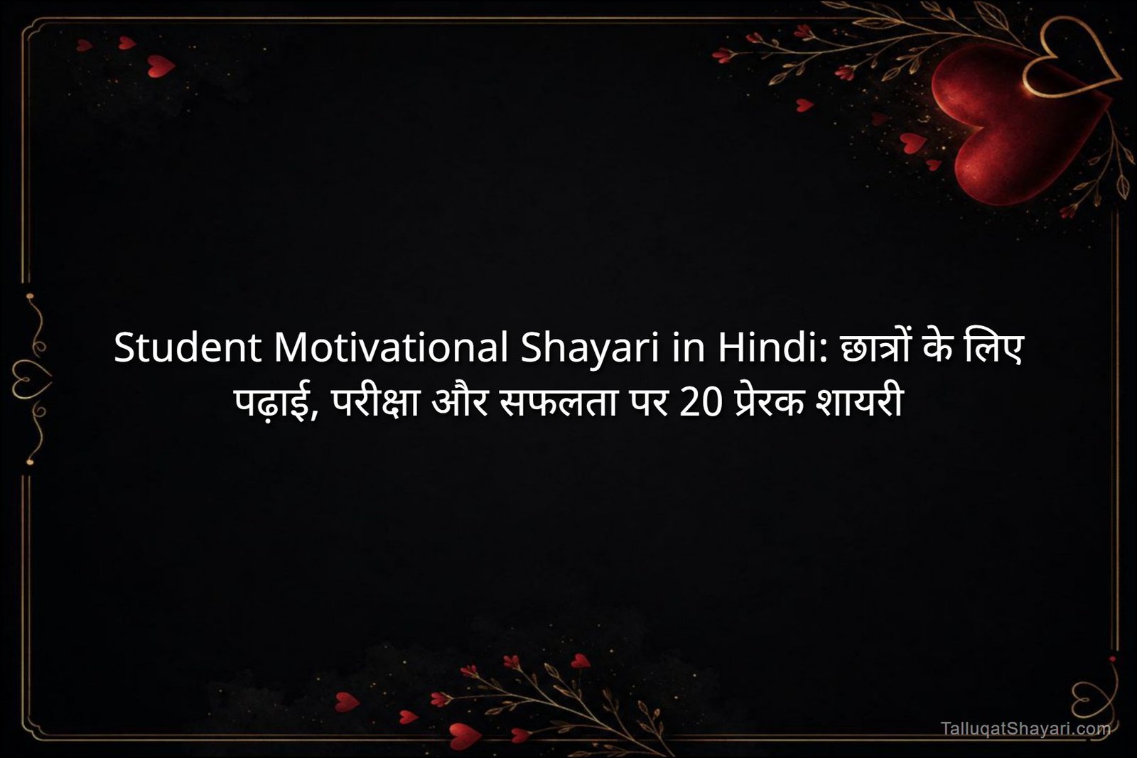 Student Motivational Shayari in Hindi: छात्रों के लिए पढ़ाई, परीक्षा और सफलता पर 20 प्रेरक शायरी